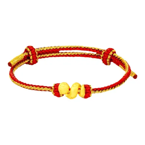 YORISTEINK Zodiac Year Snake Baby Chinese Fashion Trend Woven Solid Gold 999 Fixed Price Gold Bracelet Unisex