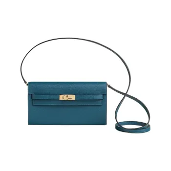 HERMES Kelly To Go Epsom Calfskin Crossbody Bag Shoulder Bag Women's A Bleu Thalassa Sea Blue