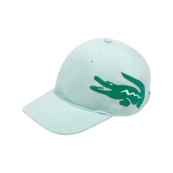 LACOSTE Cotton Baseball Caps Unisex Green