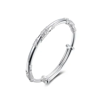 QIANCHANG S999 Fine Silver Sterling Silver Bracelets Women's