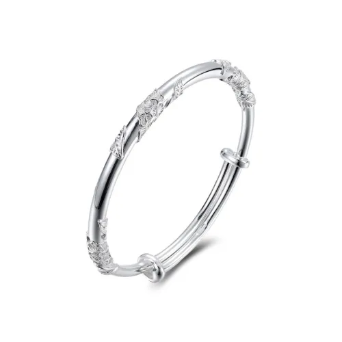 QIANCHANG S999 Fine Silver Sterling Silver Bracelets Women's