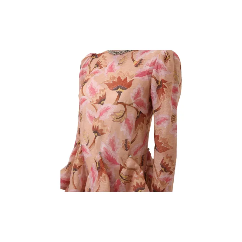Zimmermann Illustration-print Tiered Dress-6