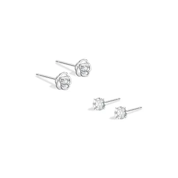 BLANK IN BLANK Sterling Silver Stud Earrings Women's Couple Girlfriend Bestie Girl Birthday Gift
