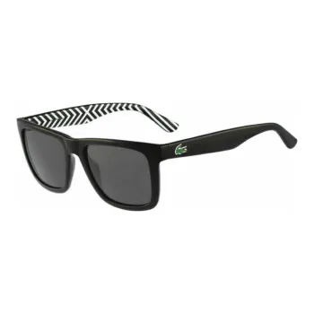 LACOSTE Plate Frame Square Sunglasses Unisex Black