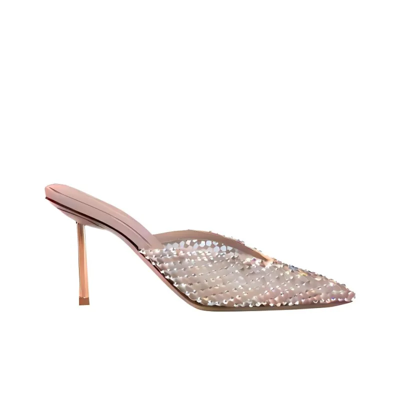 Le Silla Gilda Closed Toe Slippers 8cm Women's Skin-2