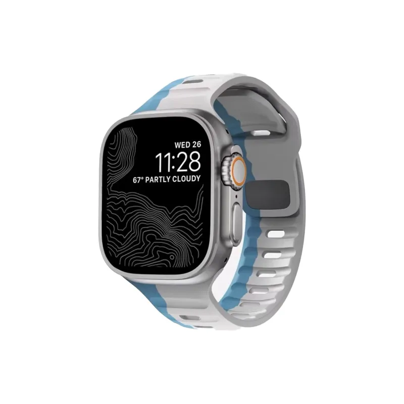 IKYOU Apple Compatibility Watch Band Silicone Material-2