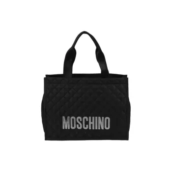 MOSCHINO Nylon Tote Bag Shopping Bag Handbag Women's Black