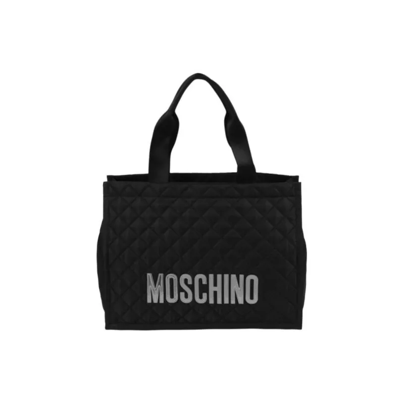 MOSCHINO Nylon Tote Bag Shopping Bag Handbag Women's Black-0