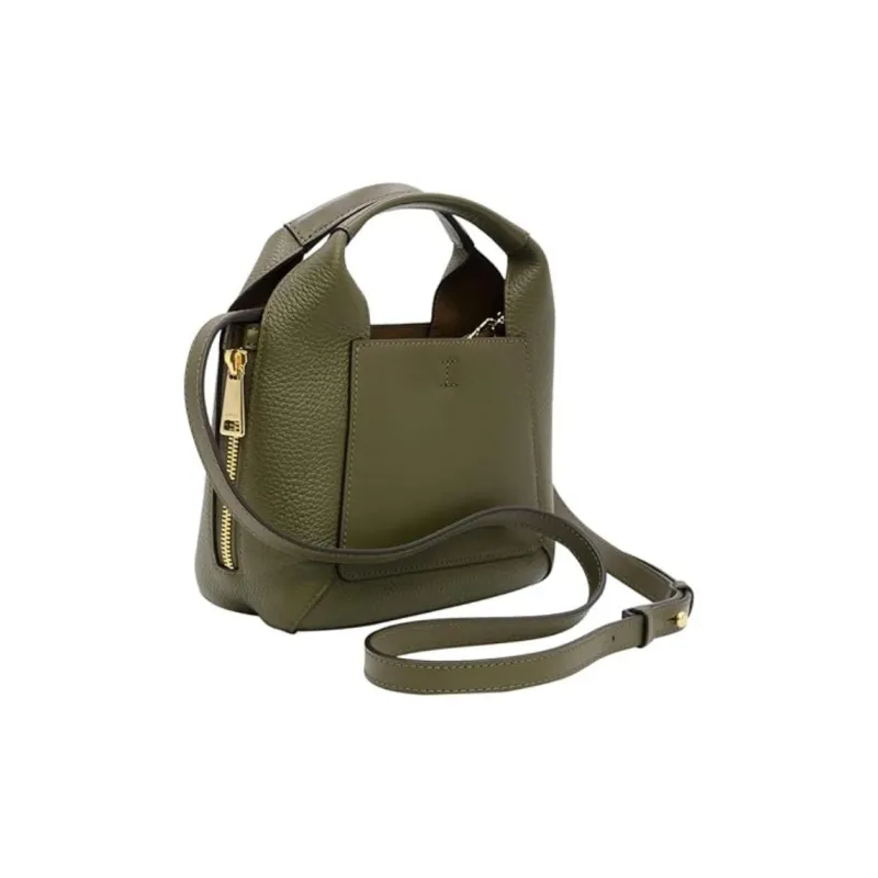 Furla Gilda Leather Tote Shoulder Bag, Crossbody Bag, Handbag Mini Women's Green-3