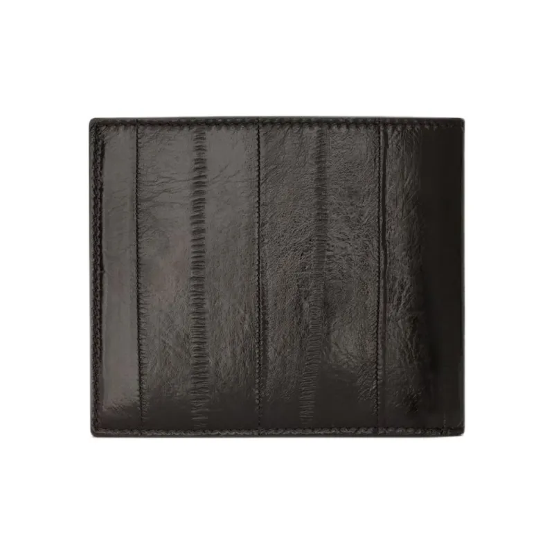 SAINT LAURENT Eel Skin Wallet Men's Caramel Brown-2