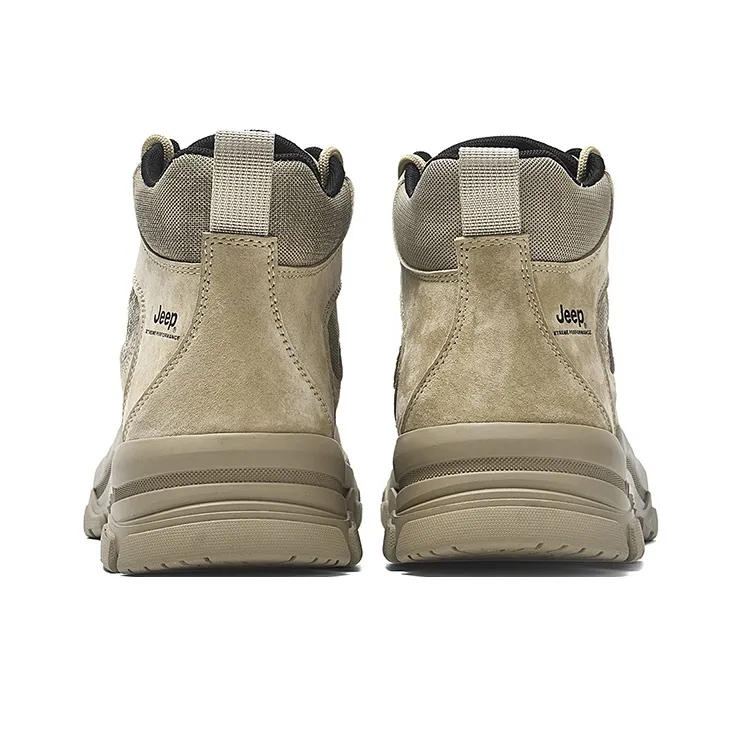 Jeep Breathable Warm Wear Resistant Height Increasing Slip Resistant Crew Outdoor Boots Men's Sand-4