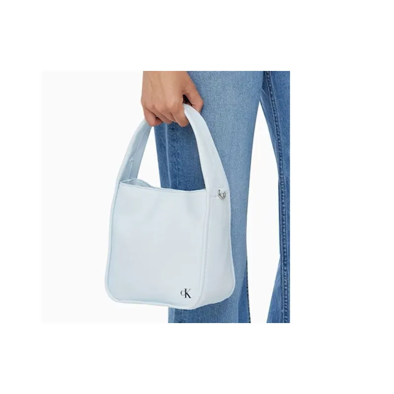 CALVIN KLEIN Artificial Leather Bucket Bags Shoulder Bag Crossbody Bag Handbag Women's Blue-2