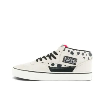 Vans Half Cab Anti Slip Wear Resistant Mid Top Skateboard Shoes Unisex White