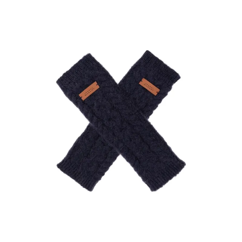ISABEL MARANT Treva Fingerless Ribbed Gloves-0