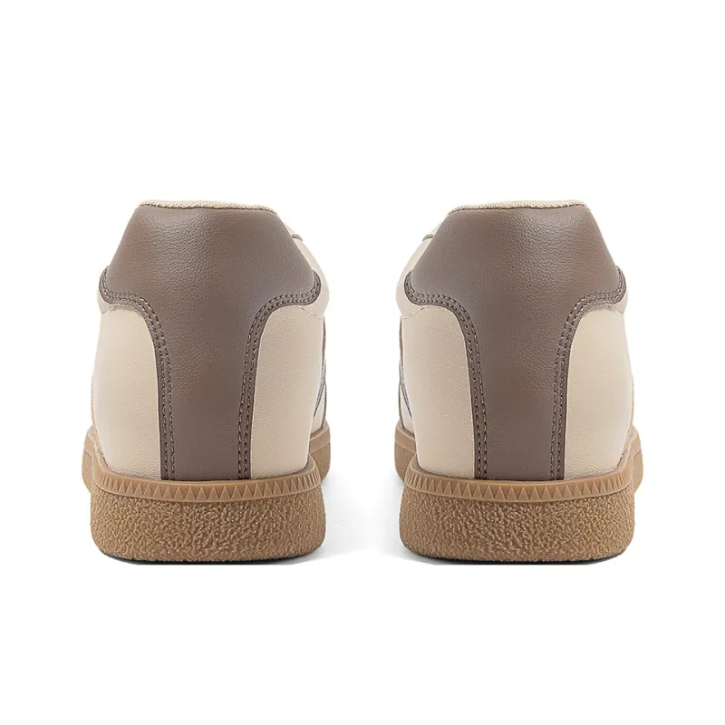 COMELY Skateboard Shoes Women's Low Top Beige/Gray/Apricot/Coffee-4