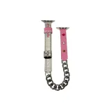 Silver Pink Rhinestone