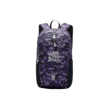 Anta Irving Series PU Backpack Regular Unisex Camouflage Purple