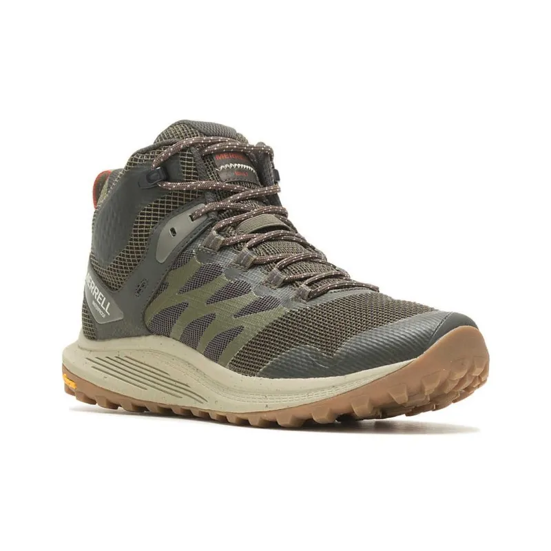 MERRELL Nova 3 Anti-Slip Wear-Resistant Mid-Top Trail Running Running Shoes Men's Olive-2