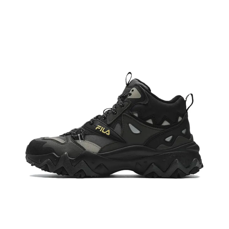 FILA Oakmont 2 Anti-Slip Wear-Resistant Mid-Top Casual Shoes Women's Black-0