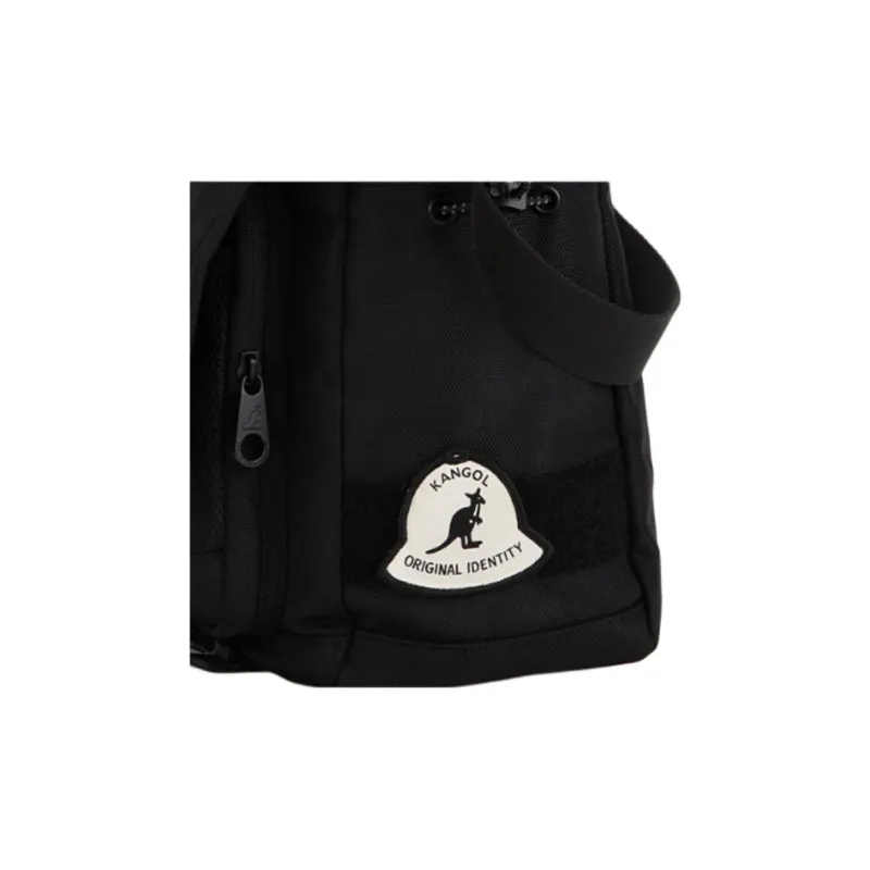 KANGOL Nylon Messenger Bag Crossbody One Shoulder Handbag Regular Unisex Black-3
