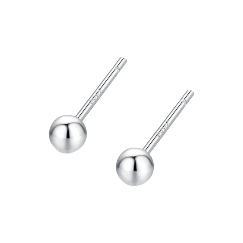 Princess Cui 990 Silver Stud Earrings Unisex-0