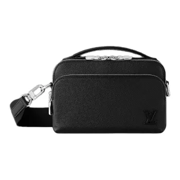 LOUIS VUITTON Cow Leather Shoulder Bag Crossbody Bag Handbag Women's Black