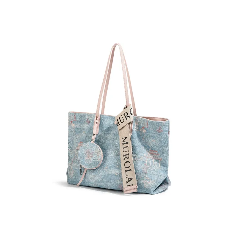 CAEISL&KCIEL Shoulder Bags Blue And White Embroidery Powder-3