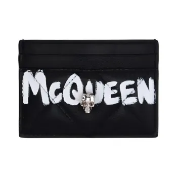 Alexander McQueen Leather Card Holder Card Holder Women's Black