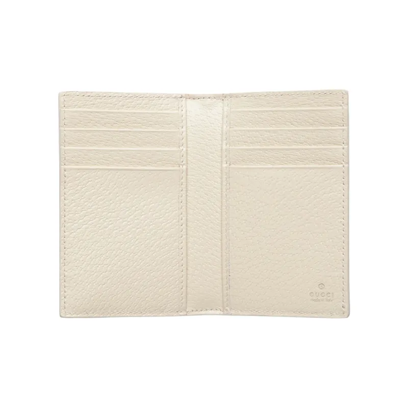 GUCCI Canvas Card Holder Men's Beige & Ebony-3