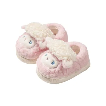 Cheerful Mario Cotton Slippers Pink/Apricot/Blue