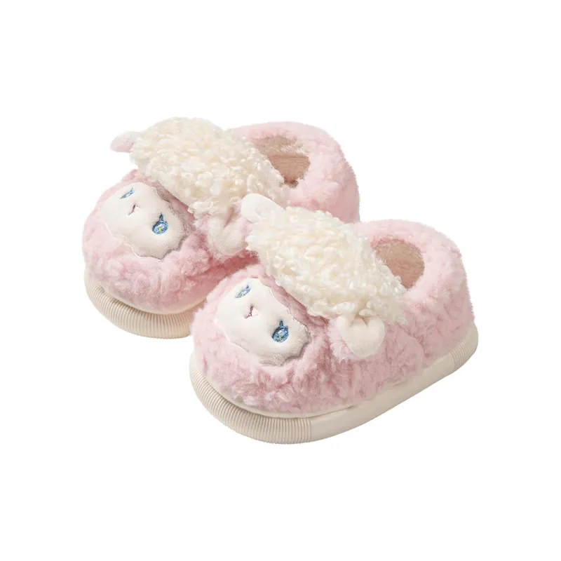 Cheerful Mario Cotton Slippers Pink/Apricot/Blue-0