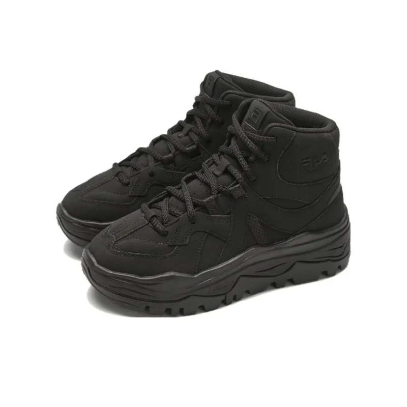 FILA AMICA Anti Slip Wear Resistant Mid Top Casual Shoes Women's Black-1