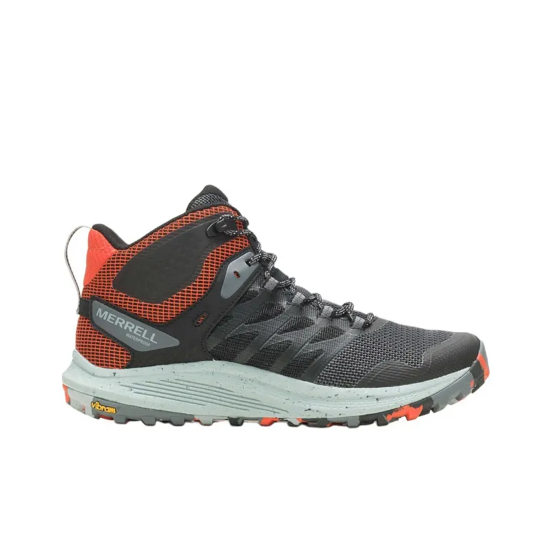 MERRELL Nova 3 Anti-Slip Wear-Resistant Mid-Top Trail Running Running Shoes Men's Black-1