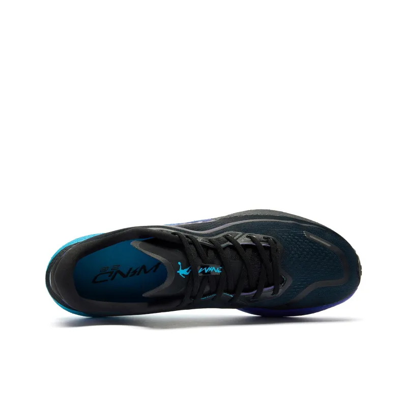QIAODAN Strong Winds 2.0 Cushioning Anti Slip And Wear Resistant Low Top Marathon Running Shoes Men's Black Purple-3