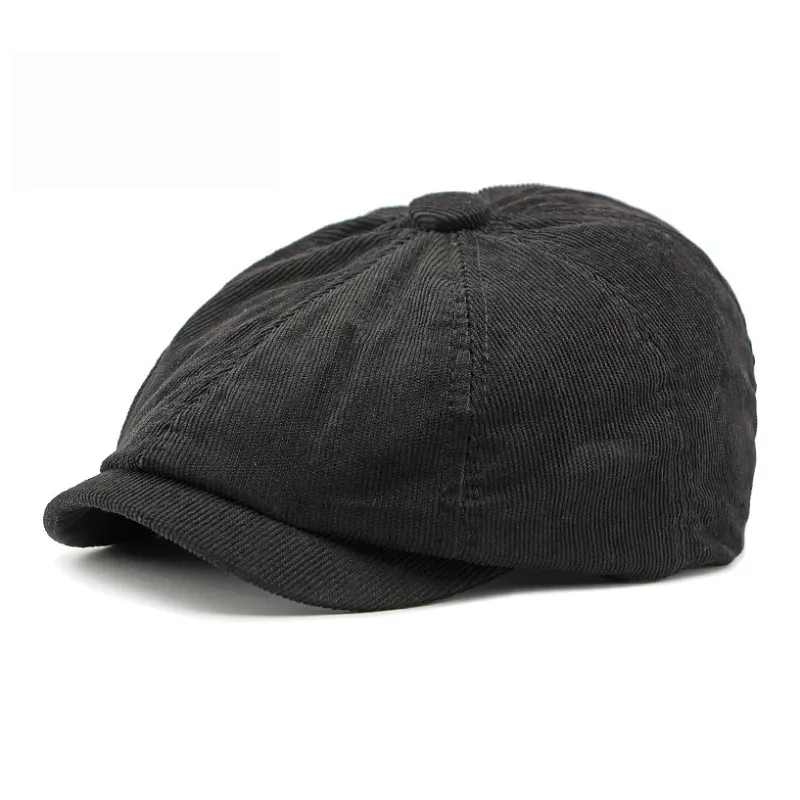 CARDANRO Corduroy Berets Unisex-1