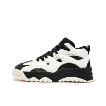 361° Anti Slip And Wear Resistant Warm Mid Top Casual Shoes Men's White Black