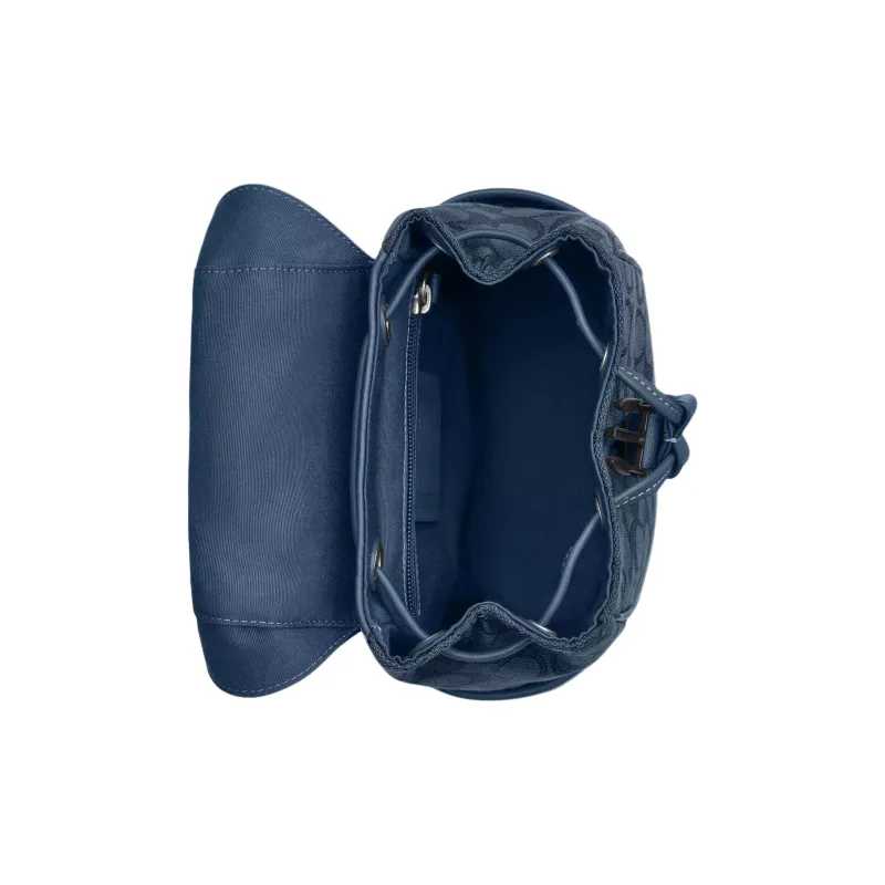 COACH Jacquard With Smooth Calfskin Sling Bag Trumpets Men's Silver With Dark Denim-2