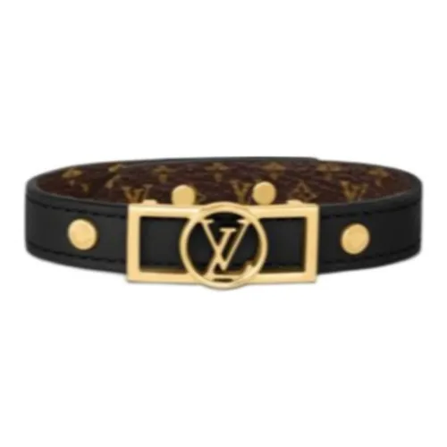 LOUIS VUITTON Calfskin Wristbands Women's Black