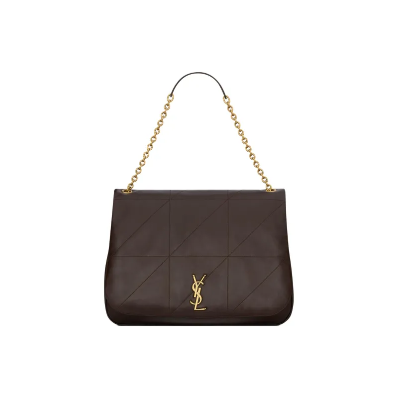 SAINT LAURENT Lambskin Shoulder Bag, Crossbody Bag, Handbag Women's Dark Umber-0