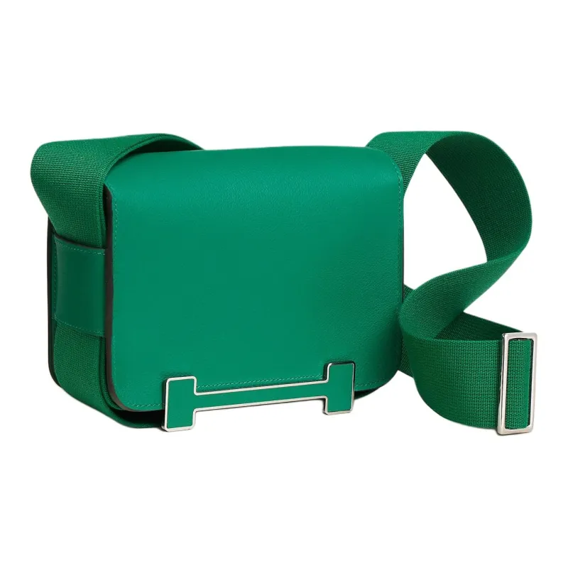 HERMES Geta Evercolor Calfskin Crossbody Bag Shoulder Bag Women's Iridescent Green-2