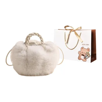 ERANGBEAR Plush Handbag Regular Women's Multicolor