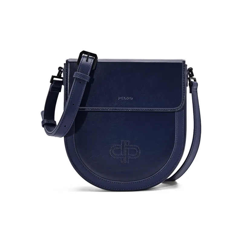 PEDRO Icon Series Cow Leather Crossbody Bag, Shoulder Bag Small Size Men's Black-4