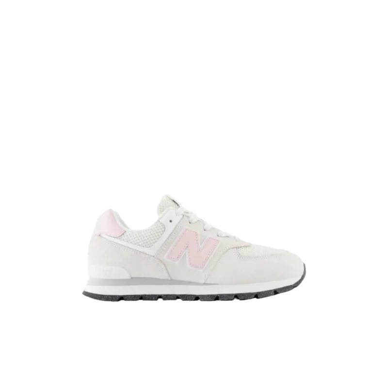 New Balance NB 574 Anti Slip Wear Resistant Low Top Kids' Running Shoes Gray Pink Kids'-1