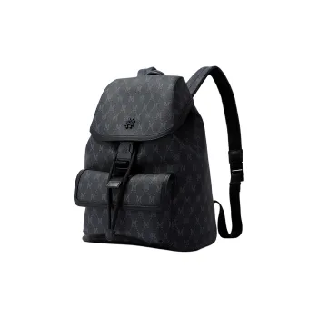 FION Mountain And Sea Journey Series Artificial Leather Backpack Men's Black