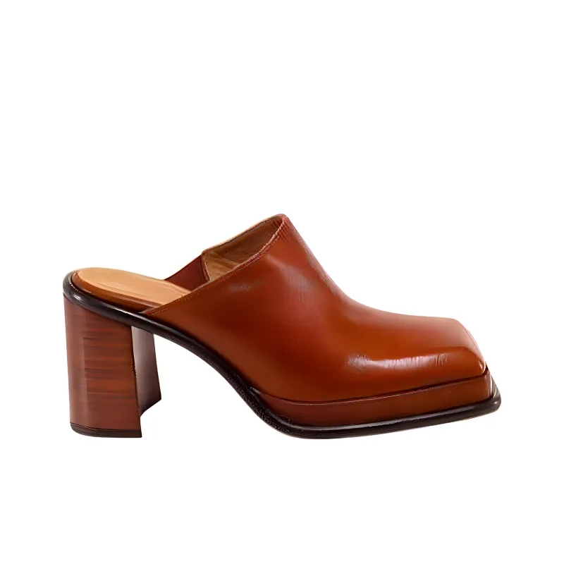 MIISTA Abrasion-Resistant Wrap-toe Slippers Women's Brown-2
