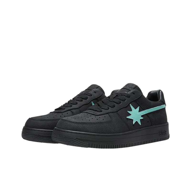 Starwalk Soldier Stars Shoes Anti Slip And Wear Resistant Breathable Low Top Skateboard Shoes Unisex Black-8