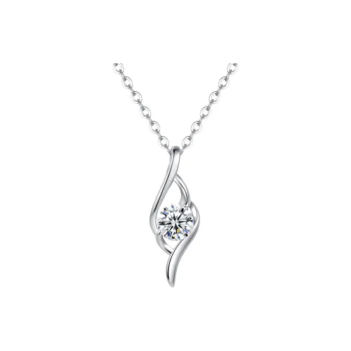 Rui Ge Mei S925 Silver Synthetic Cubic Zirconia Necklaces Women's