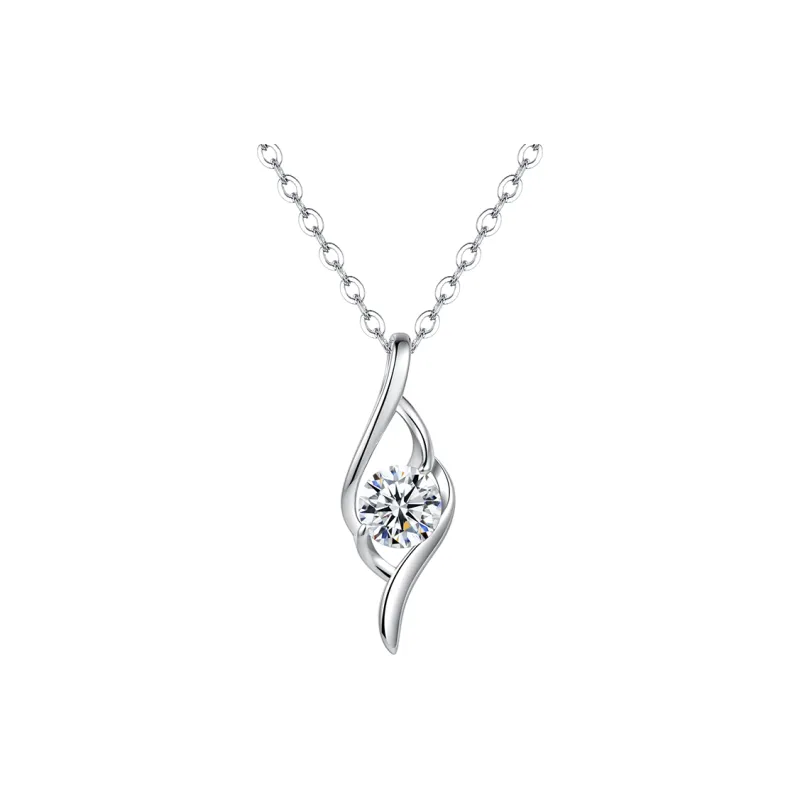 Rui Ge Mei S925 Silver Synthetic Cubic Zirconia Necklaces Women's-0