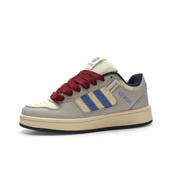 STUR YSN Wear resistant And Lightweight Low Top Skateboard Shoes Unisex Beige Red