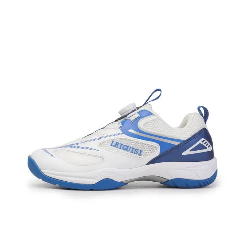 Lin Feng Badminton Shoes Unisex White Blue-0